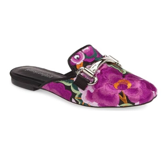 Jeffrey Campbell Shoes - JEFFREY CAMPBELL Ravis Embroidered Loafer Mule 8